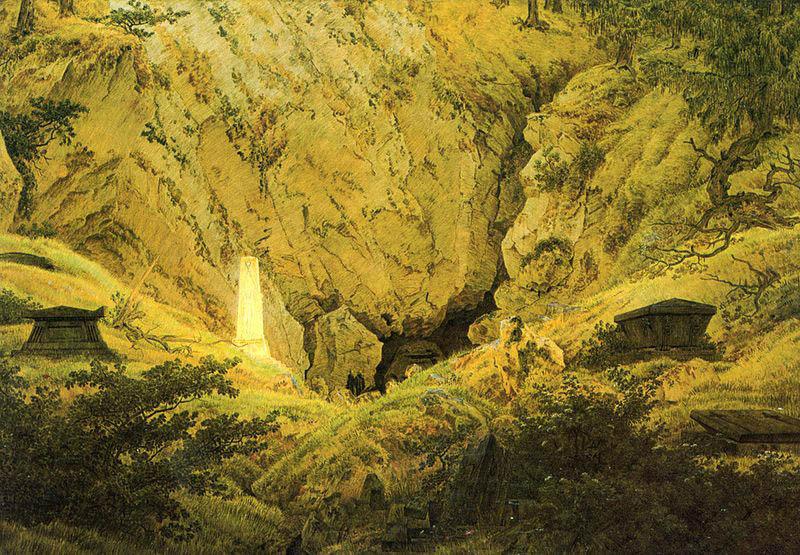 Caspar David Friedrich Old Heroes' Graves oil painting image